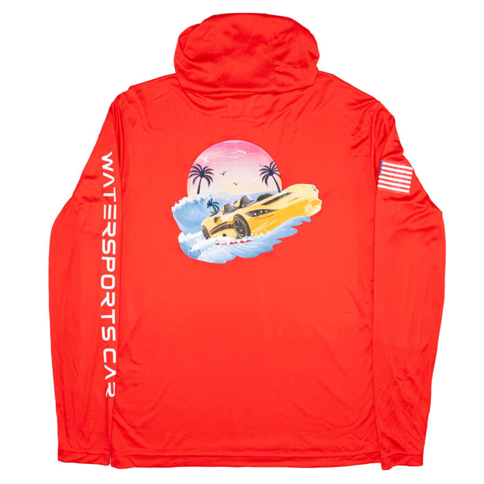 Hooded long sleeve shirt, dry fit